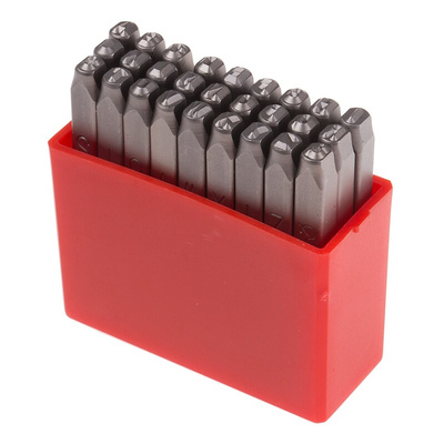RS PRO 3mm x 27 Piece Engraving Letter Punch Set, (Letters: A → Z)