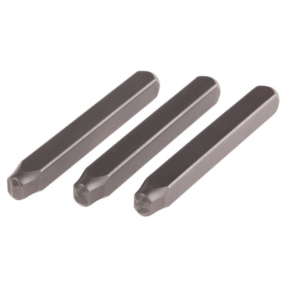 RS PRO 5mm x 9 Piece Engraving Number Punch Set, (0 → 8)