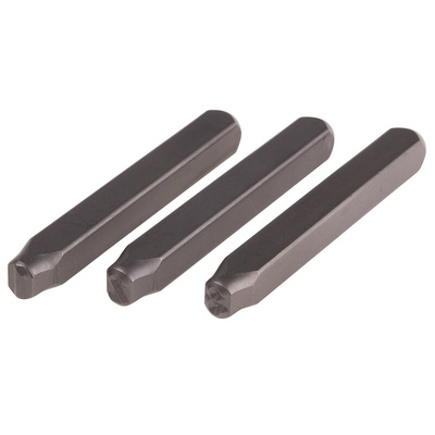 RS PRO 6mm x 9 Piece Engraving Number Punch Set, (0 → 8)