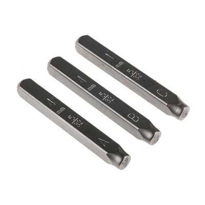 RS PRO 4mm x 36 Piece Engraving Letter Punch Set, (27 Pieces x Capital A → Z English Letter Dot Steel Stamp, 9