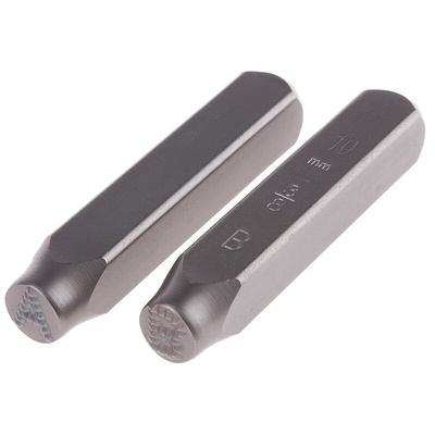 RS PRO 10mm x 36 Piece Engraving Letter Punch Set, (27 Pieces x Capital A → Z English Letter Dot Steel Stamp, 9