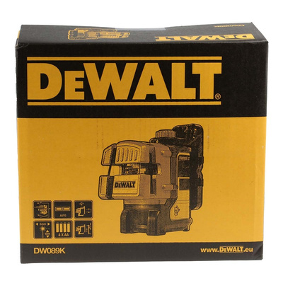 DeWALT DW089K-XJ Red, 3 Line Laser Level, RS Calibration