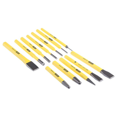 Stanley 12-Piece Punch Set, Pin Punch, 1.5 → 6 mm Shank