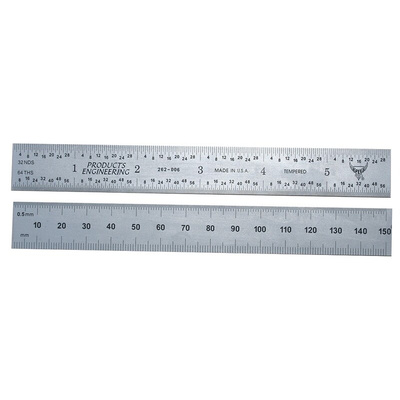 RS PRO 300mm Steel Imperial, Metric Ruler, With UKAS Calibration