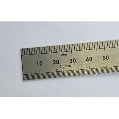 RS PRO 6 in, 150 mm Steel Imperial, Metric Ruler