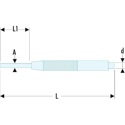 Facom 1-Piece Punch, Drift Punch, 1.4 mm Shank, 83 mm Overall