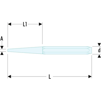 Facom 1-Piece Punch, Centre Punch, 6 mm Shank, 120 mm Overall