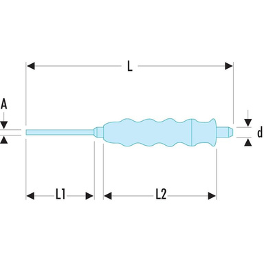 Facom 1-Piece Punch, Centre Punch, 8 mm Shank, 185 mm Overall