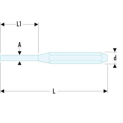 Facom 1-Piece Punch, Drift Punch, 6 mm Shank, 150 mm Overall