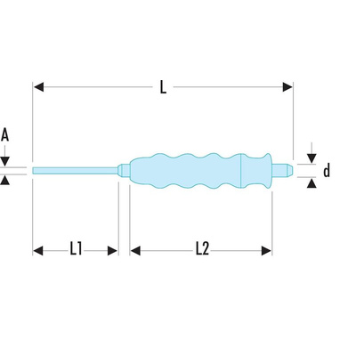 Facom 1-Piece Punch, Drift Punch, 14 mm Shank, 290 mm Overall