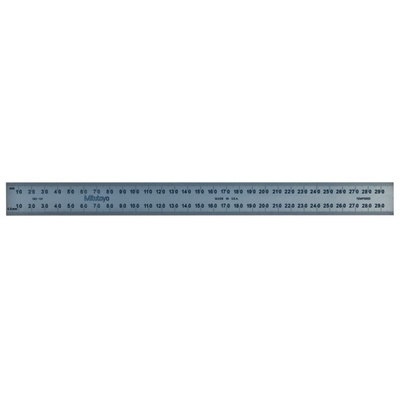 Mitutoyo 300mm Steel Metric Ruler, With UKAS Calibration