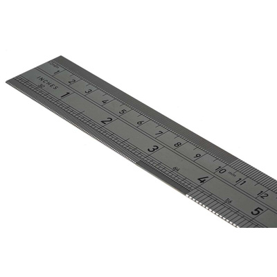 CK 300mm Stainless Steel Imperial, Metric Ruler, With UKAS Calibration