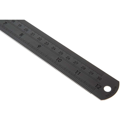 CK 300mm Stainless Steel Imperial, Metric Ruler, With UKAS Calibration