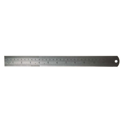 CK 300mm Stainless Steel Imperial, Metric Ruler, With UKAS Calibration