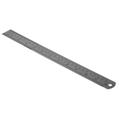 CK 300mm Stainless Steel Imperial, Metric Ruler, With UKAS Calibration