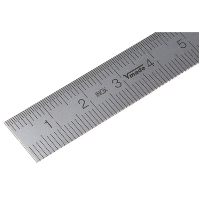 MikronTec 200mm Stainless Steel Metric Ruler, With UKAS Calibration
