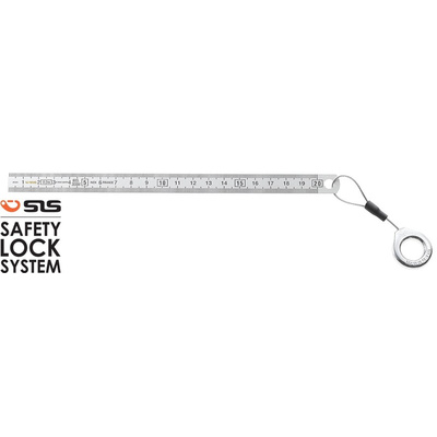 Facom 200mm Stainless Steel Metric Ruler, With UKAS Calibration