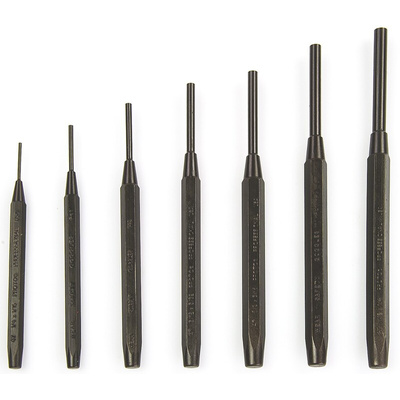 Stanley 7-Piece Punch Set, Pin Punch, 1/4 → 1/8 in Shank