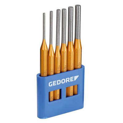 Gedore 6-Piece Punch Set, Pin Punch, 10.0 mm Shank