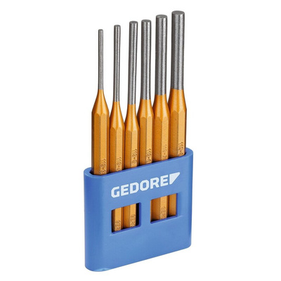 Gedore 6-Piece Punch Set, Pin Punch, 10.0 mm Shank