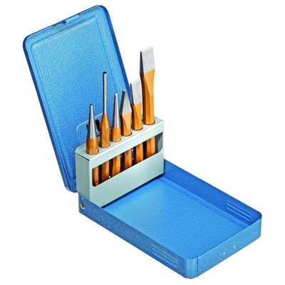 Gedore 6-Piece Punch Set, Pin Punch, 10.0 mm Shank