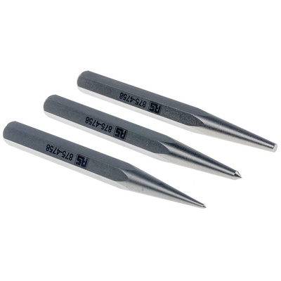 RS PRO 3-Piece Punch Set, Centre Punch