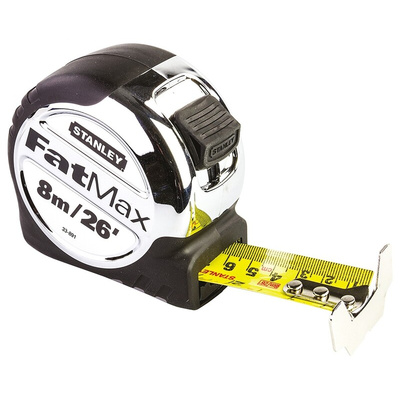 Stanley FatMax 8m Tape Measure, Metric & Imperial, With RS Calibration