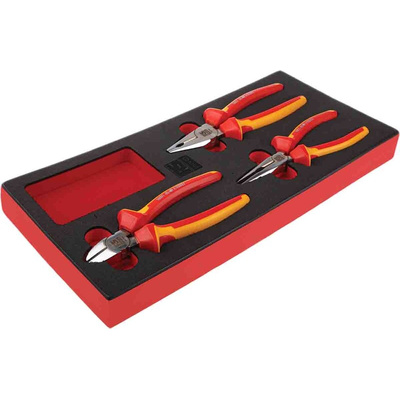 RS PRO 3-Piece Plier Set, 250 mm Overall