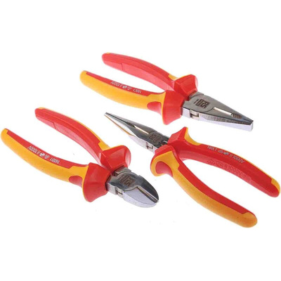 RS PRO 3-Piece Plier Set, 250 mm Overall