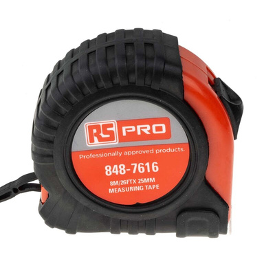 RS PRO 8m Tape Measure, Metric & Imperial