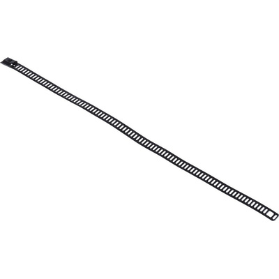 RS PRO Black Cable Tie Polyester Coated Stainless Steel Ladder, 225mm x 7 mm
