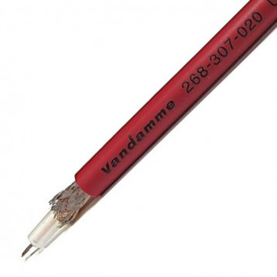 Van Damme Red Unterminated to Unterminated RG59 Coaxial Cable, 75 Ω 6.15mm OD 100m, Standard 75