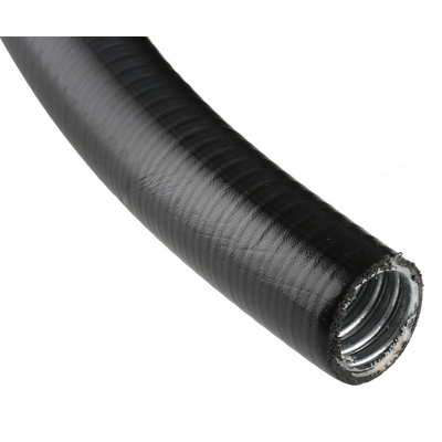 Adaptaflex SPL PVC Coated Galvanised Steel Liquid Tight Conduit Black 25mm x 10m