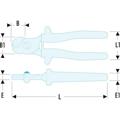 Facom 412.150AVSE VDE/1000V Insulated Cable Cutters