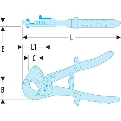 Facom 413.32 Ratchet Cable Cutters
