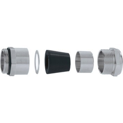 Lapp Nickel Plated Brass Cable Gland Kit, M20 Thread Size, 10.8 → 12.8mm Cable Diameter