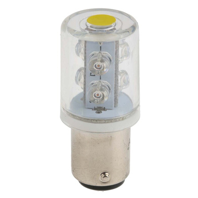 RS PRO Yellow Steady Effect Lamp, 24 V ac/dc, LED Bulb