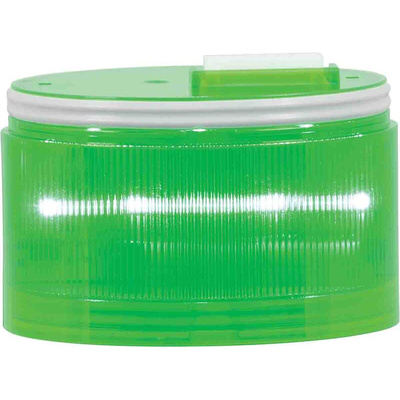RS PRO Green Multiple Effect Flashing Light Element, 24 V ac/dc, 240 V ac, LED Bulb, AC, DC, IP66