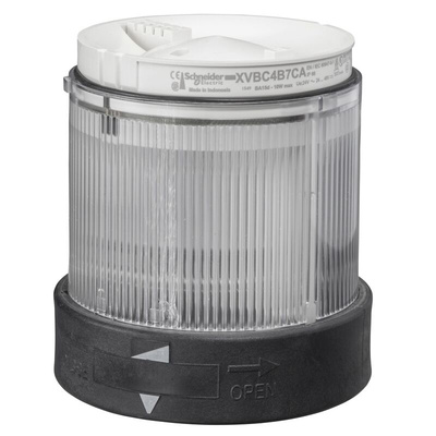 Schneider Electric Harmony XVBC Series Clear Flashing Effect Beacon Unit, 24 V, LED Bulb, AC, DC