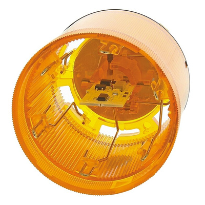 Werma 843 Series Yellow Flashing Effect Beacon Unit, 24 V dc, LED Bulb, AC, DC, IP54
