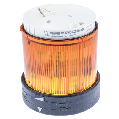 Schneider Electric Harmony XVB Series Amber Steady Effect Beacon Unit, 24 V ac/dc, LED Bulb, AC, DC, IP65