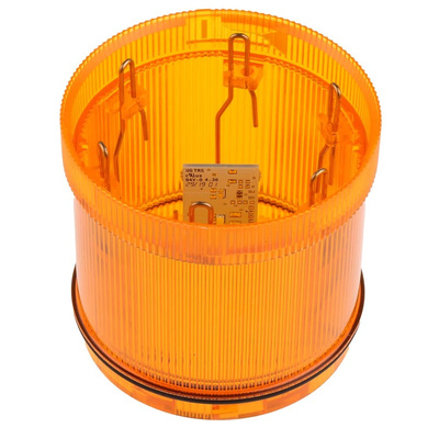 Werma 644 Series Yellow Steady Effect Beacon Unit, 24 V dc, LED Bulb, AC, DC, IP65