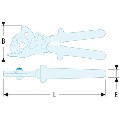 Facom 414.45AVSE VDE/1000V Insulated Ratchet Cable Cutters