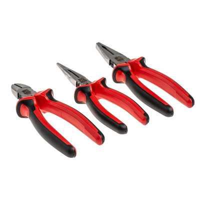 RS PRO 3-Piece Plier Set, 250 mm Overall