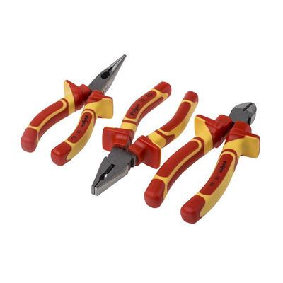 RS PRO 3-Piece Plier Set, VDE/1000V, 250 mm Overall