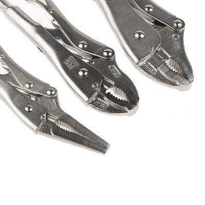 RS PRO 3-Piece Locking Plier Set, 250 mm Overall
