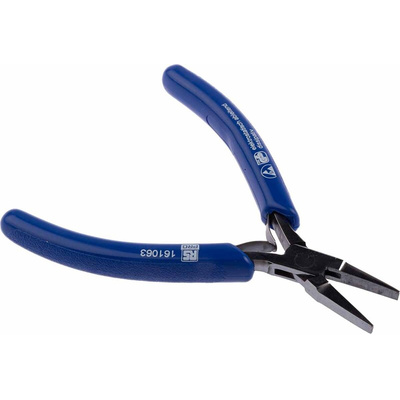 RS PRO Flat Nose Pliers, 120 mm Overall, Straight Tip, ESD