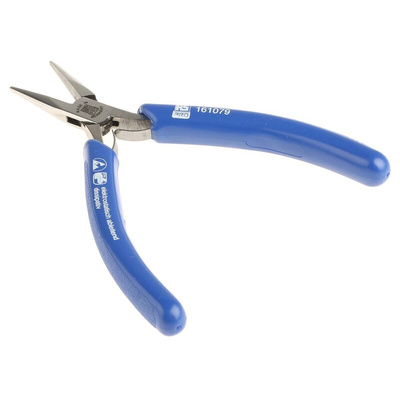 RS PRO Long Nose Pliers, 120 mm Overall, Straight Tip, ESD