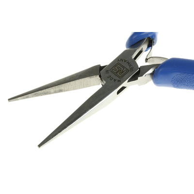 RS PRO Long Nose Pliers, 145 mm Overall, Straight Tip, ESD