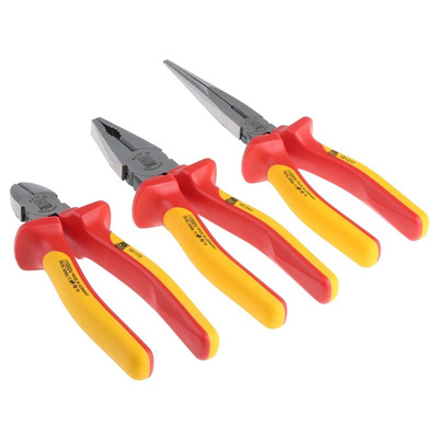 RS PRO 3-Piece Plier Set, 260 mm Overall